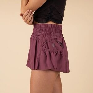 Free People Movement Women's Get Your Flirt On Shorts Clove Large NWT $40